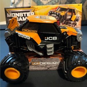 JCB Monster Jam Digger Toy - Black and Orange